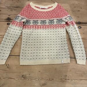 Woolrich Cream Owl Fair Isle Sweater XS